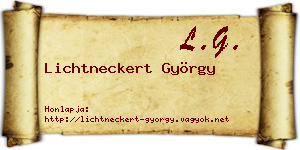 Lichtneckert György névjegykártya