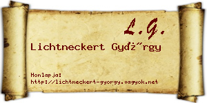 Lichtneckert György névjegykártya